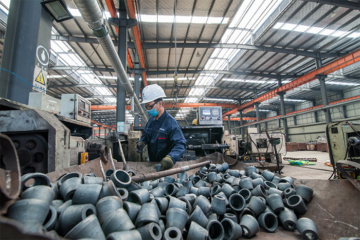 舒兰网架配件-锥头加工车间